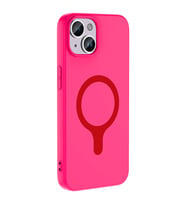 iPhone 14 / İphone 13 Kılıf M-Safe Şarj Özellikli Aris Silikon Kapak Koyu Pembe