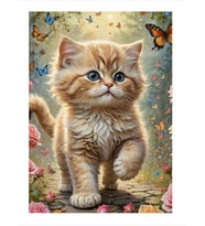 Yavru Kedi Modern Ahşap Tablo