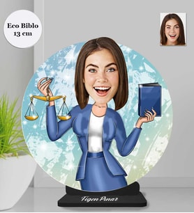 Kişiye Özel Avukat Kadın Ahşap Eco Biblo -3