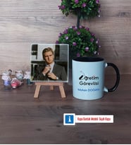 Öğretim Görevlisi Fotoğraflı Dekoratif Taş, Kupa Bardak Beyaz Hediye Öğretmenler Günü Hediyesi (Model 11)