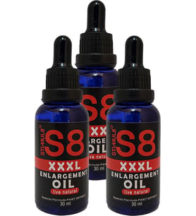 Stimul8 Erkeklere 3 Adet Özeı Pompa Yerine Xxxlyağ 30 ml En Boy Ebat 30ML Oil