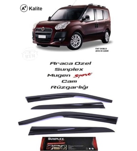 Fiat Doblo 2 Cam Rüzgarlığı Sunplex Marka Mugen 4'lü