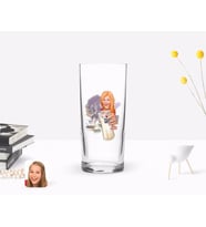 BK Gift Kişiye Özel Kadın Karikatürlü Rakı Bardağı-1 (Beyaz)