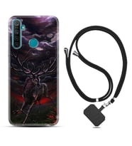 Realme 5i 5 Pro 6i 7 Pro 8 Kılıf Boyun Askılı Silikon Dark Deer 1786