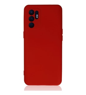 Oppo Reno 6 Kılıf Nano İçi Kadife Silikon - Kırmızı