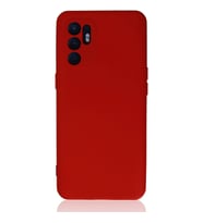 Oppo Reno 6 Kılıf Nano İçi Kadife Silikon - Kırmızı