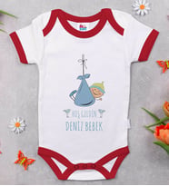 BK Kids İsimli Hoş Geldin Bebek Tasarımlı Kırmızı Bebek Body Zıbın-9