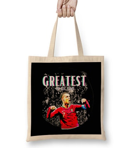 Cristiano Ronaldo Greatest Of Al Time Bez Çanta Uzun Saplı