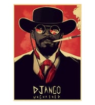 Posterler Zincirsiz Tablo Ahşap Poster Dekoratif Django