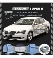 Skoda SuperB Oto Araç Kapı Koruma Fitili 5metre Parlak Gri Renk