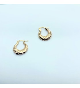  925 Ayar Istiridye Model Rose Gold Kadın Halka Küpe