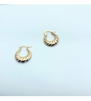  925 Ayar Istiridye Model Rose Gold Kadın Halka Küpe