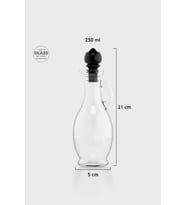 Renga Kibele 250 ml Siyah Kapaklı Cam Yağlık 151024