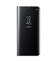 Microcase Samsung Galaxy S8 Plus Aynalı Kapak Clear View Flip Cover Mirror Kılıf - Siyah