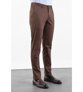 Kahverengi Yan Cep Comfort Fit Pamuklu Chino Pantolon 1003260172