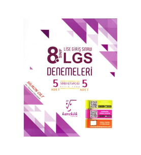 Karekök Yayınları 8.Sınıf Lgs 5 Li Denemeleri - Karekök Yayınları (Çok Renkli)