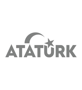 Atatürk yazısı ve Ayyıldız Sticker17x17 Cm Gri
