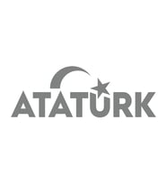 Atatürk yazısı ve Ayyıldız Sticker17x17 Cm Gri