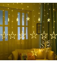 Sarkıt Ledli Yıldız Perde Işık 3 Metre Yılbaşı Işığı Led Işık Saçak Led Yılbaşı Perde Ledi ( Birbirine Eklenebilir )