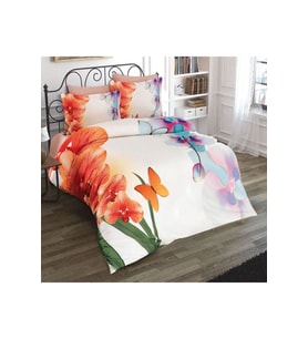 Nevresim Takımı %100 Doğal Pamuk Çift Kişilik 3d Digitalorchid 2