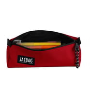 Jacbag Kırmızı Kız Çocuk Tek Bölmeli Üçgen Okul ve Ofis Kalem Kutusu (Çok Renkli)