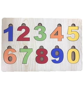 Farbu Oyuncak Renkli Sayılar 10 Pcs Eğitici Ahşap Puzzle FBP10