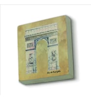 Zafer Takı (Arc de Triomphe) Baskılı Doğaltaş  Magnet(KRG-004)Buzdolabı Süsü