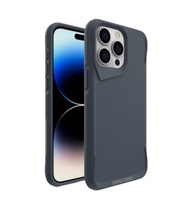 iPhone 15 Pro Max Uyumlu Kılıf Case, Metal Standlı Mat Airbag Anti Shock TPU Kapak Cover Gri (Gri)