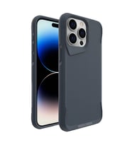 iPhone 15 Pro Max Uyumlu Kılıf Case, Metal Standlı Mat Airbag Anti Shock TPU Kapak Cover Gri (Gri)