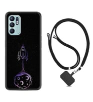 Oppo Reno 6 Kılıf Silikon Boyun Askılı İpli Desenli Silikon Master Space 1630