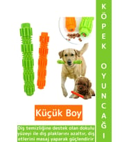 Evcil Hayvan Dayanıklı Diş Temizleme Masaj Etkili Mama Hazneli Köpek Isırma Oyuncağı Küçük Boy