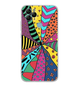 PrintiFy General Mobile GM 21 ile Uyumlu Retro Color 4  Kamera Korumalı Şeffaf  Kılıf