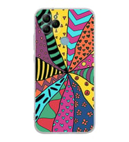 PrintiFy General Mobile GM 21 ile Uyumlu Retro Color 4  Kamera Korumalı Şeffaf  Kılıf