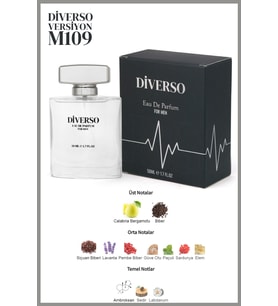 DİVERSO M109 ERKEK PARFÜM EDP 50 ML AROMATİK  T.C. Sağlık Bakanlığı ÜTS KAYITLI