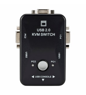 TechTic 2 Port Usb Kvm Switch Çoklayıcı 2PC Tek Monitör Kontrol 2 In 1 Out Kasa Çoklayıcı