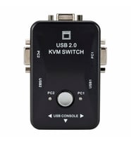 TechTic 2 Port Usb Kvm Switch Çoklayıcı 2PC Tek Monitör Kontrol 2 In 1 Out Kasa Çoklayıcı