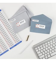 Posta Adresi Etiketleri, Yazıcılar, 2.000 Etiket, 1/2X1-3/4, Kalıcı Yapıştırıcı, Kolay Soyma, 5 Pak