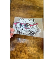 19X17 CM ÜTÜ İLE YAPIŞAAN KÖPEK TRANSFER BASKI TİŞÖRT BASKI ARMA