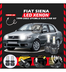 Fiat Siena 1999-2002 Kısa Far Uyumlu Şimşek Etkili Led Xenon Premium Series H7