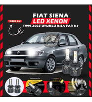 Fiat Siena 1999-2002 Kısa Far Uyumlu Şimşek Etkili Led Xenon Premium Series H7