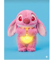 30Cm Nefes Alan Uyku Arkadaşı Stitch Sesli Işıklı Kulakları Hareketli Yumuşacık Peluş Sevgili Hediye (Pembe)