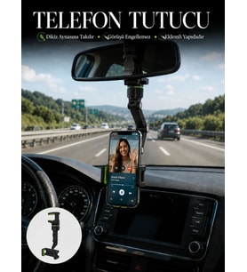 Dikiz Aynası Telefon Tutucu Katlanabilir Ayarlanabilir Araç İçi Telefon Standı