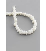 Sedef Doğal Taş Parlak Beyaz Amorf Kesim 8x5mm Dizi [AA]