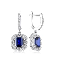 3.50 Karat Safir Pırlanta Küpe