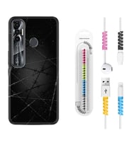 Tecno Spark 6 6 Go 8C 8 Pro 7 7 Pro Kılıf Kablo Koruma Spiral Silikon Dikenli Tel 1779