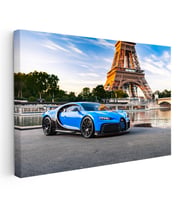Kanvas Tablo Bugatti Chiron Pur Sport Eyfel Kulesi Bugatti Tablosu Ev Ofis Duvar Dekoru
