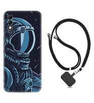 Tecno Spark 8T Kılıf Resimli Boyun Askılı İpli Desenli Silikon Series Astro 1870