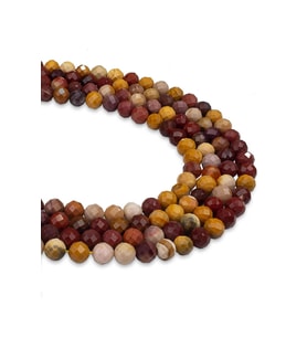 8 MM Faset Kesim Monkay Jasper Doğal Taş Dizi (Karışık)