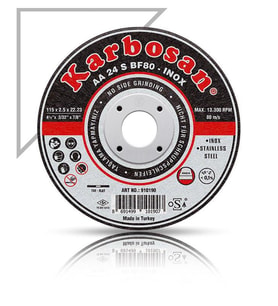Karbosan Inox Kesici Disk 115*1.0mm  (Siyah)