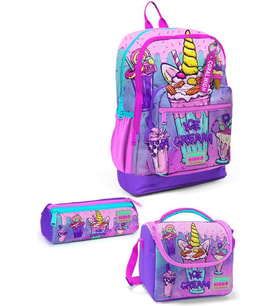 Coral High Kids Pembe Mor Milkshake Dondurma Desenli 3'lü Okul Çanta Seti SET0123749